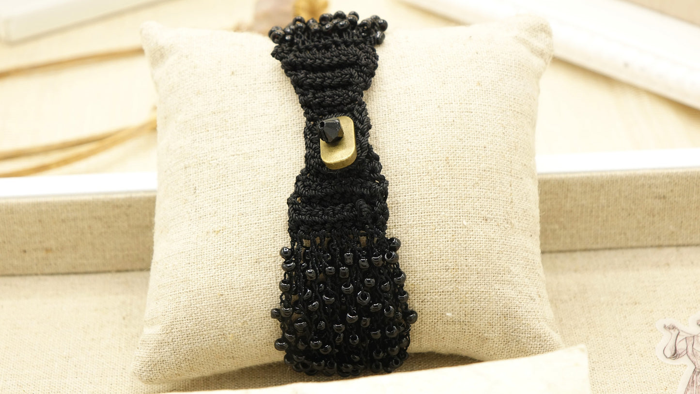 Victorian Style Knitted Bracelet - Verna Artisan Works