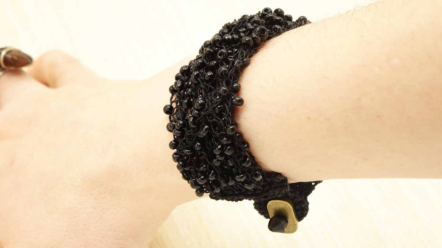 Victorian Style Knitted Bracelet - Verna Artisan Works