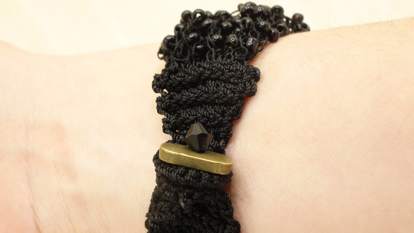 Victorian Style Knitted Bracelet - Verna Artisan Works