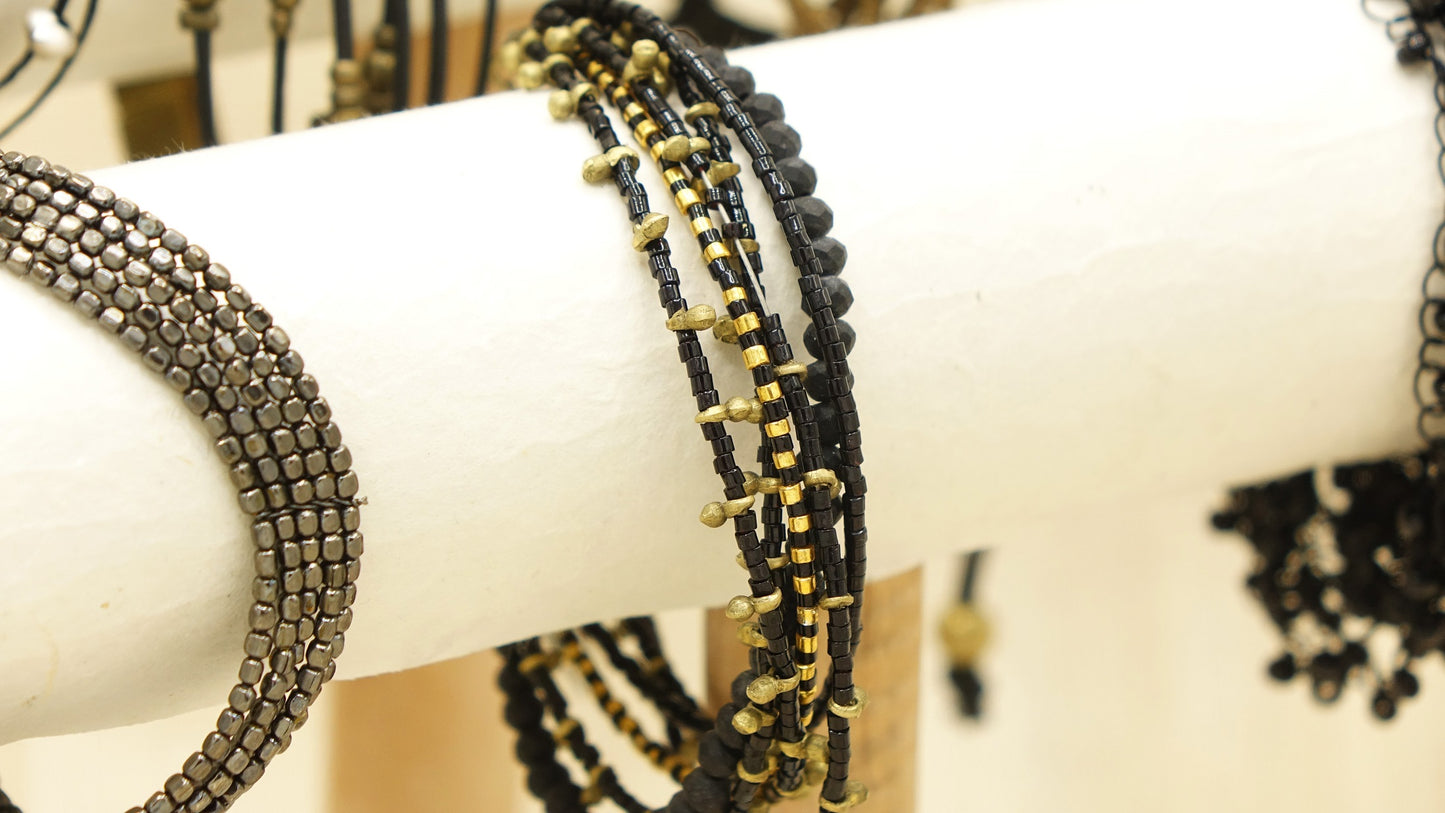 Victorian Style Brass Bracelet - Dusk - Verna Artisan Works