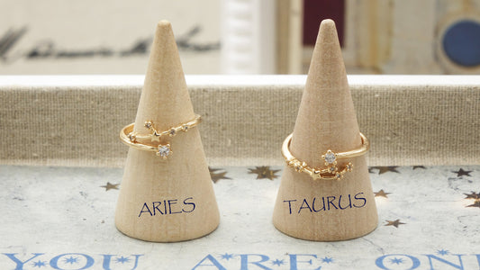 Cubic Zirconia Adjustable Zodiac Rings - Constellations Rings - Verna Artisan Works
