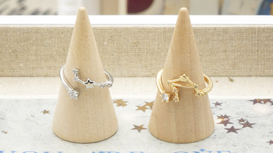 Cubic Zirconia Adjustable Zodiac Rings - Constellations Rings - Verna Artisan Works