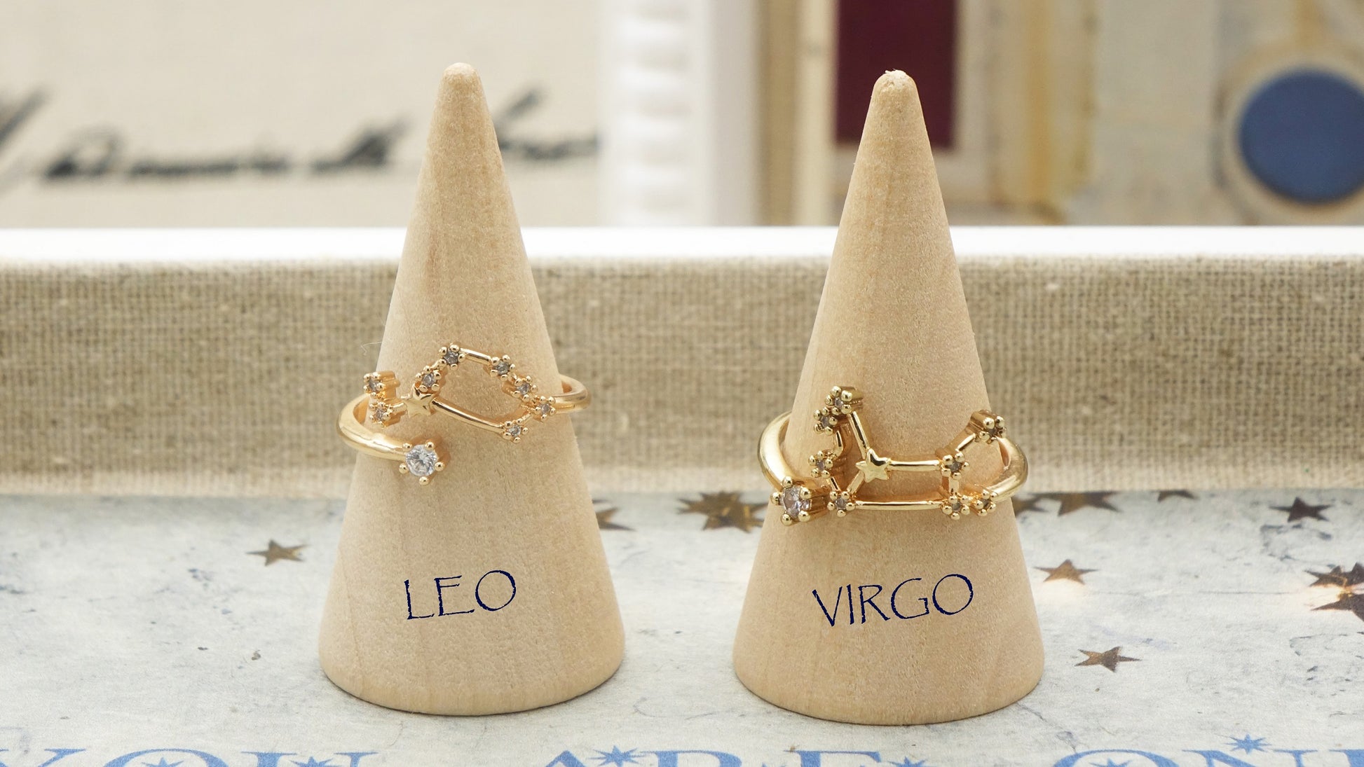 Cubic Zirconia Adjustable Zodiac Rings - Constellations Rings - Verna Artisan Works