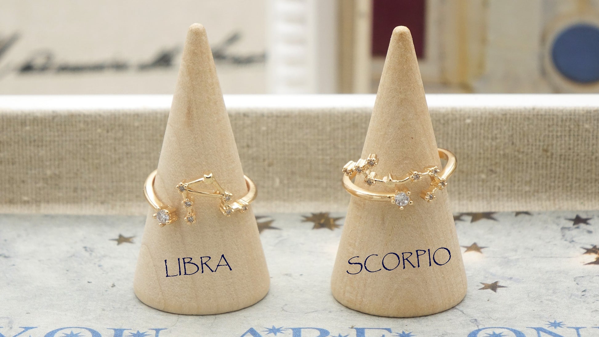 Cubic Zirconia Adjustable Zodiac Rings - Constellations Rings - Verna Artisan Works