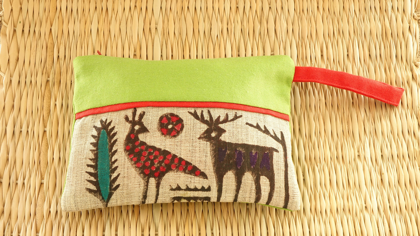 Handmade Block Printed Clutch - Verna Artisan Works