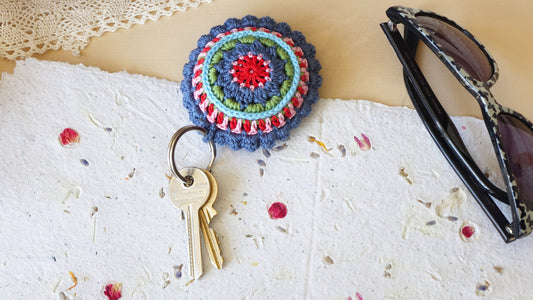 Crocheted Colorful Keyring - Verna Artisan Works