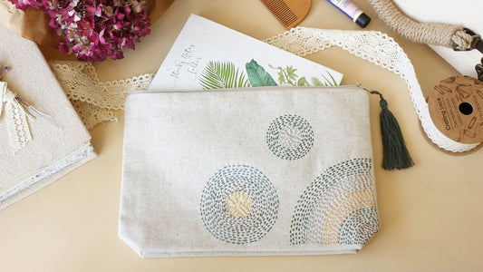 Handmade Embroidered Clutch - Verna Artisan Works