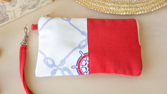 Handmade Sailor Pattern Clutch - Verna Artisan Works